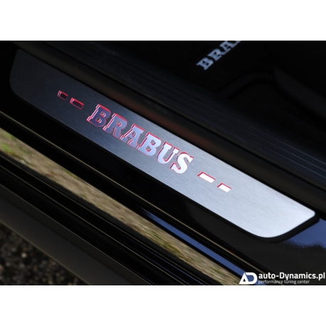 Listwy Przywitalne / Wejściowe Mercedes Benz C63 / S AMG [205] - Brabus [LED | Podświetlane | Listwy Drzwi | Komplet | Zestaw]