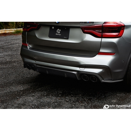 Dyfuzor Zderzaka Tylnego BMW X3 M [F97] Włókno Węglowe [Carbon] – 3DDesign [Dokładka Tył | Blenda | Spojler | Tuning]