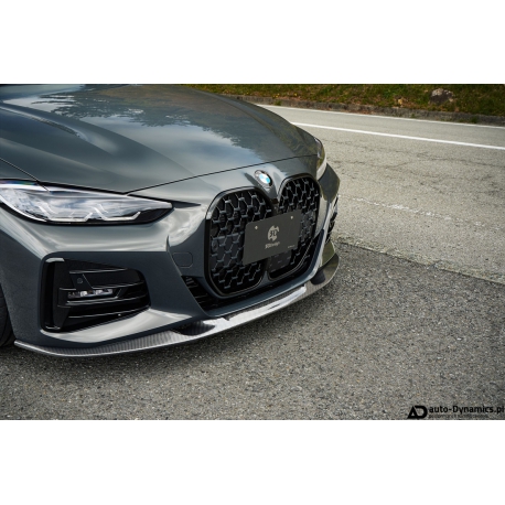 Spoiler Zderzaka Przedniego BMW 4 [G22 G23] Włókno Węglowe [Carbon] – 3DDesign [Dokładka Przód | Front Lip | Spojler]