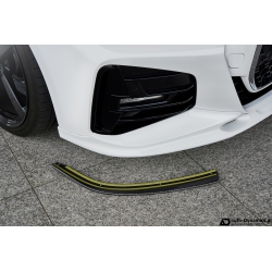 Splittery Spoilera Zderzaka Przedniego BMW 4 [G22 G23] Włókno Węglowe [Carbon] – 3DDesign [Dokładki | Spojlery | Karbon]