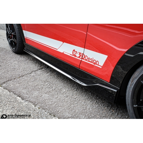 Listwy Progowe [Progi] Mini Cooper JCW [F66 F67] Urethane [PU-RIM] - 3DDesign [Dokładki Progów | Karbon]