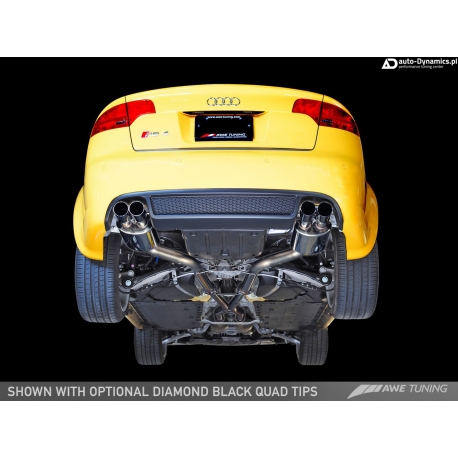 Sportowy Układ Wydechowy Audi RS4 [B7] - AWE Tuning [Wydech | Tłumiki | Sekcja Centralna | Touring - Track Extreme | Tuning]