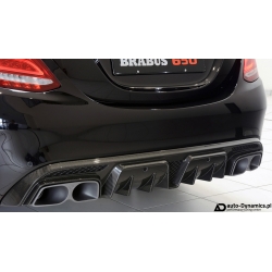 Dyfuzor Zderzaka Tylnego Mercedes Benz C63 / S AMG [205] Włókno Węglowe [Carbon] - Brabus [Blenda | Tył | Karbon]