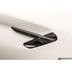 Dekory Osłony Ozdobne Przednich Błotników / Skrzela Boczne BMW M5 [F90] Karbonowe - BMW M Performance [Carbon | Włókno Węglowe]
